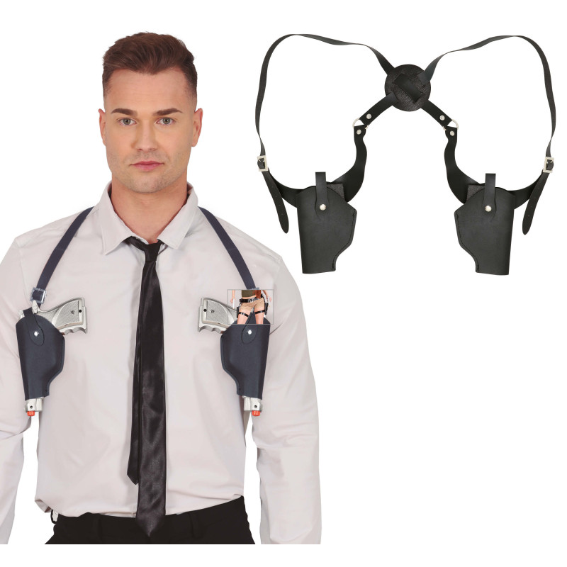 Dvojité policejní pouzdro s revolvery